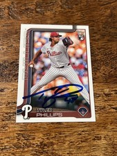 Tyler Phillips IP Signed 2025 Topps Rookie Card Phillies Autographed