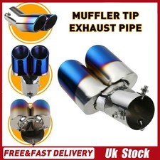2x Exhaust Pipe Tip Rear Tail Throat Muffler Stainless Steel For Cadillac ATS