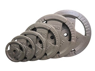 Exersci 1'' Hantelscheiben Gusseisen Tri-Grip 1,25 kg - 25 kg Gym Fitness