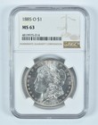 1885-O Morgan Silver Dollar MS63 NGC Brown Label *5238 — photo 1