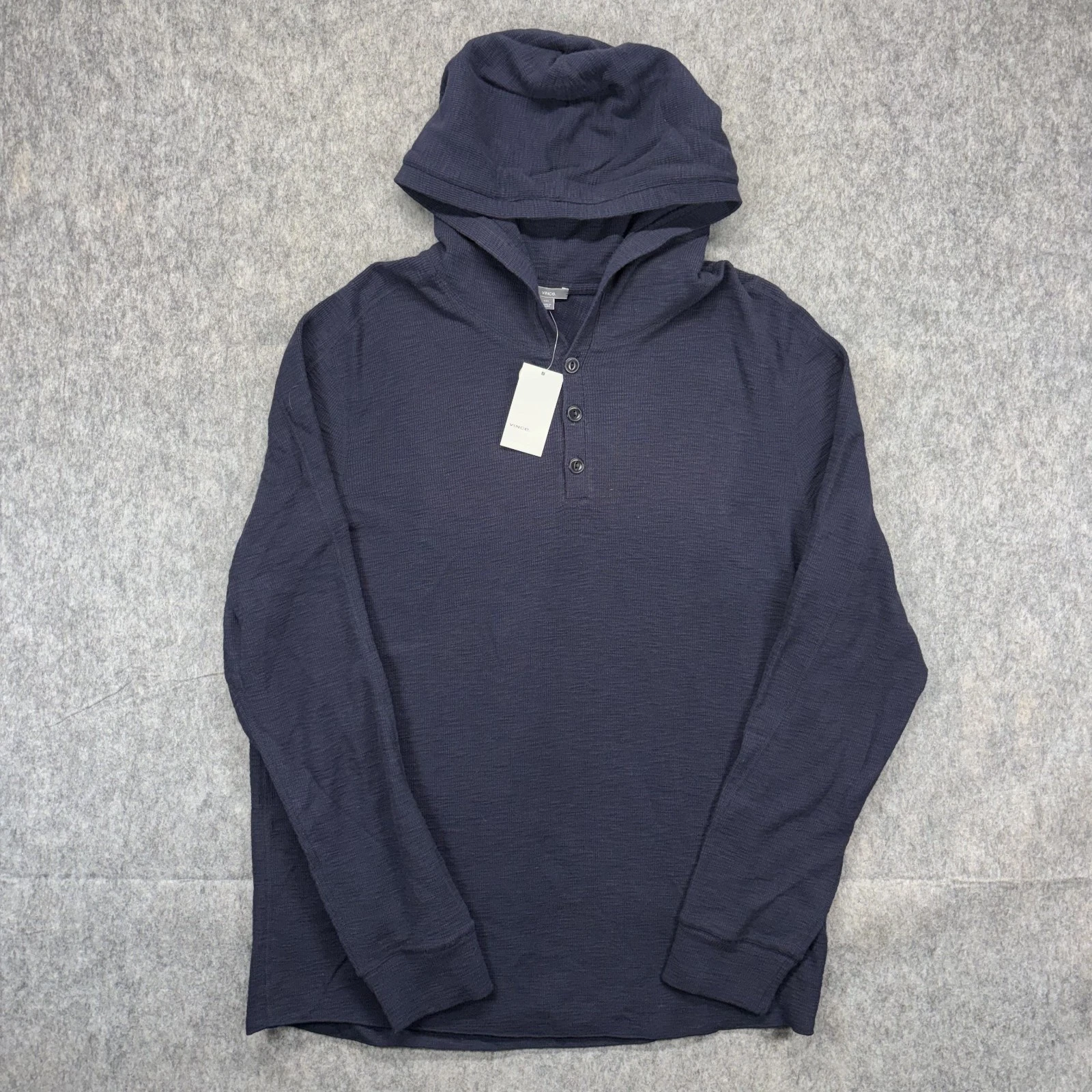 Vince Hoodie Henley Sweatshirt Men's XXL Blue Cotton Luxury New $145
Opens in a new window or tab