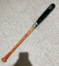 Maple Wood Baseball bat 33.25in. Stain Orange / Gold / Black. Cupped
