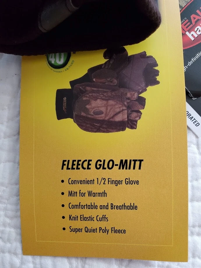 NEW Robinson Real Tree Fleece Glo-Mitt Gloves Mittens Scent Blocker Thinsulate - Image 2 of 4