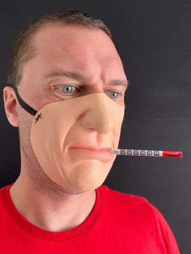 Funny Half Face Cigarette Smoking Man Fake Thermometer Stag Accessory Peaky 1920 - Picture 3 of 9