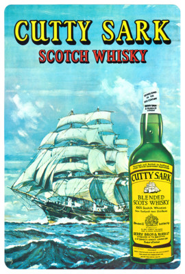 Vintage Cutty Sark Whiskey Reproduction Print Advertising 17x12