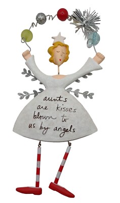 Sandra Magsamen Hanging Resin Ornament Aunts Are Kisses Blown To Us By Angels 9''