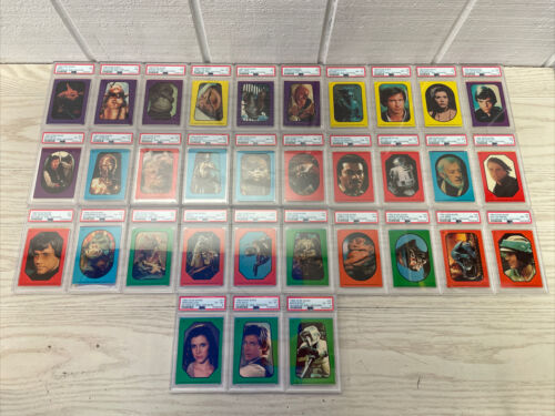 1983 Topps Star Wars Return of the Jedi PSA Graded Complete Sticker Set #1-33 - Picture 1 of 23