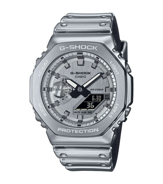 Casio G-SHOCK Uhr Metallic Herrenuhr Silberfarben GM-2100YM-8AER-image