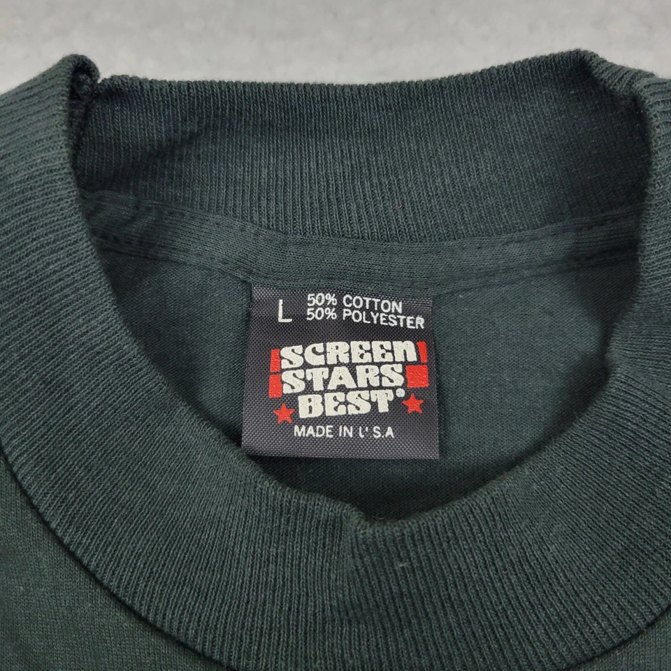 VTG 80s San Francisco Person Trimmed in Gold Hat Champagne Shirt Men Large Black - Image 3 of 4