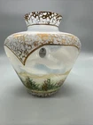 Fenton After the Rain Vase Signed D. Fredrick & 12 Fentons