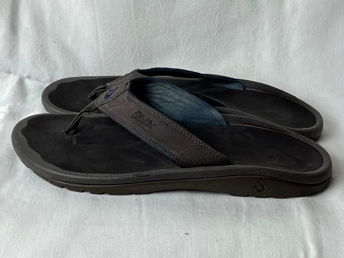 Olukai Ohana Men's Brown Thong Sandals Flip Flops Size UK
