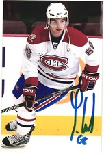 Yannick Weber Autographed 4x6 Color Photo Montreal Canadiens #68