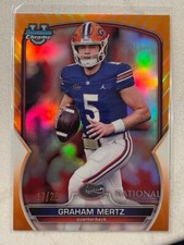 GRAHAM MERTZ 2023 Bowman Chrome University National ORANGE Refractor # 17/25