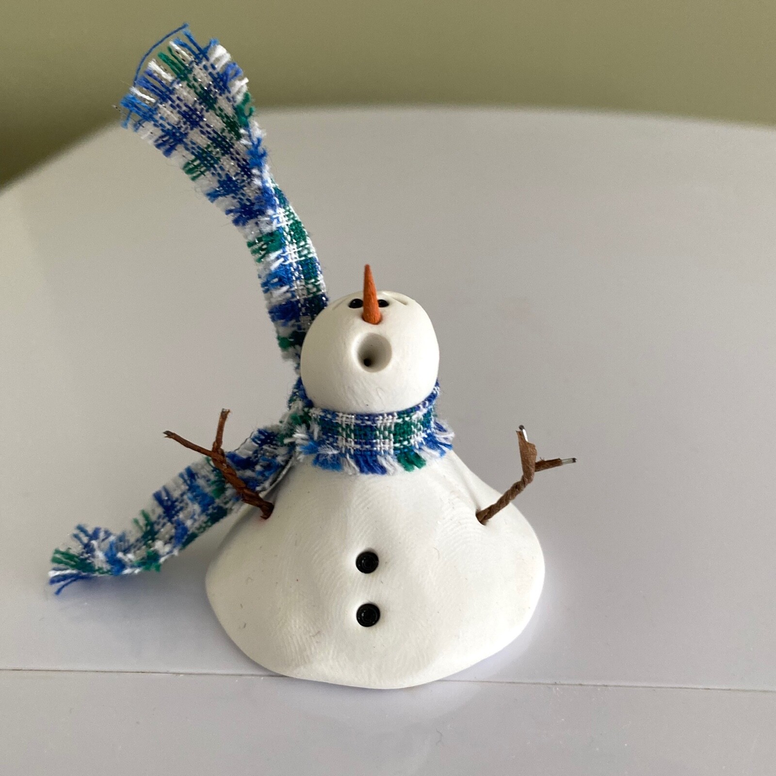 OOAK Handmade Polymer Clay Melting Snowman eBay