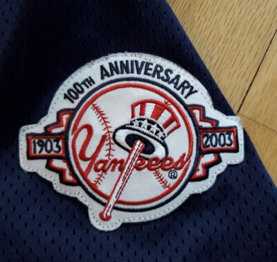 RARE* 100th Anniversary New York YANKEES Jersey Mens XL majestic