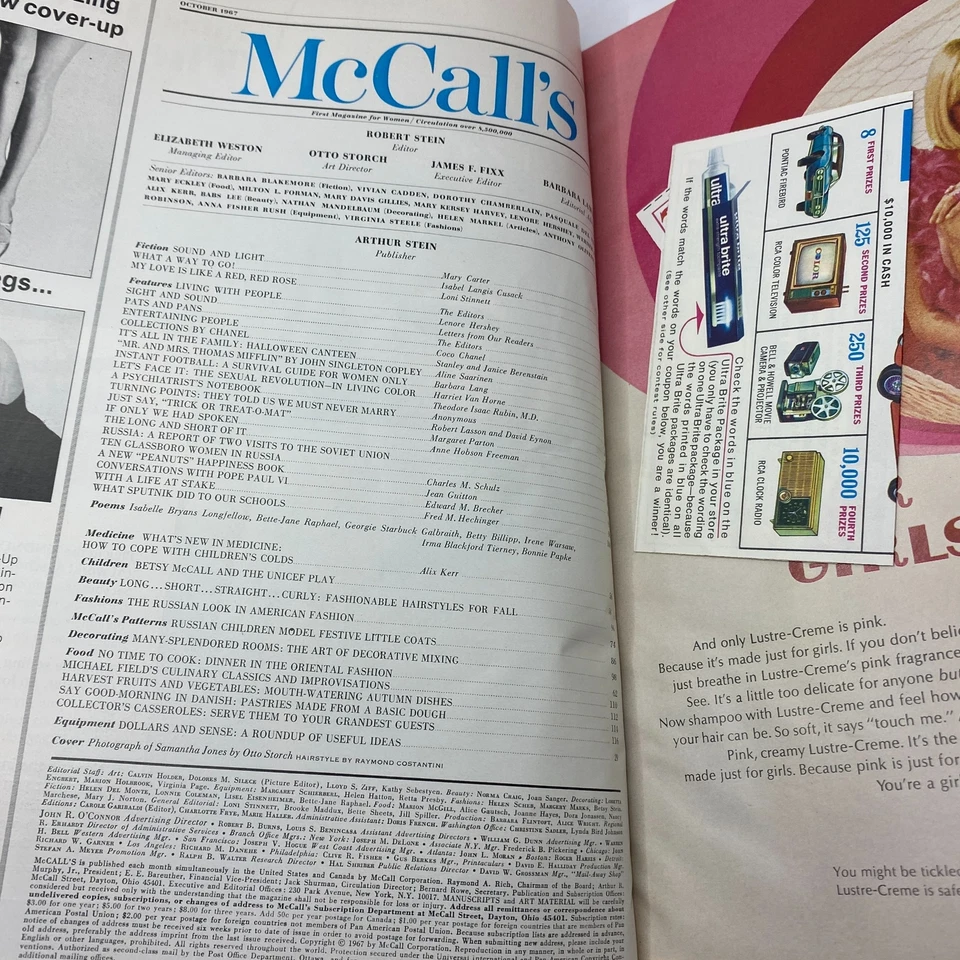 VTG McCall's Magazine October 1967 The Russian Look in American Fashion - Image 2 of 3