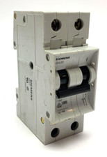 Siemens 5SX22 D2 Circuit Breaker 2-Pole Max 480V AC