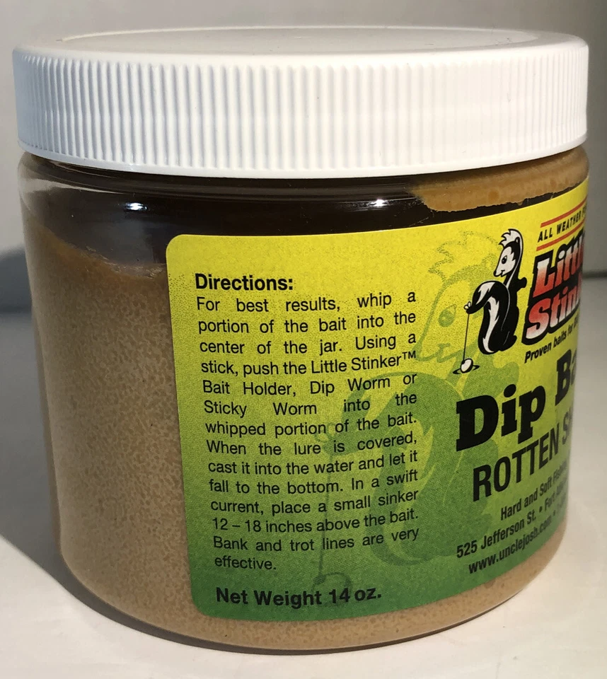 ¡Famoso Raro! Tío Josh Little Stinker 'Sábalo Podrido' Dip 1ea 14oz Tarro-ENVÍO N24HRS Foto 2 de 4