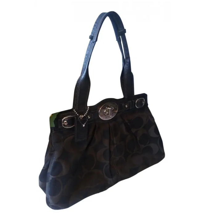 バッグ Coach Garnet Cooper Signature Tote Bag Coach Garnet Signature C Canvas Gathered Black Magic Bag Tote