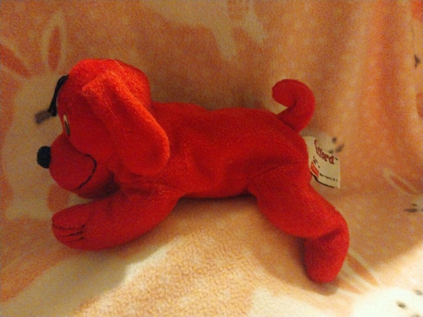 Vtg Scholastic Clifford The Big Red Dog Plush Bean Stuffed Animal Side Kick 1997