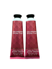 Bath Body Works Strawberry Pound Cake Hand Cream 2 Pack Shea Butter 1 fl oz
