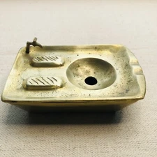 Vintage Brass Cigar Cigarette Ashtray BATH TUB SINK with FAUCET Two Piece 4 inch