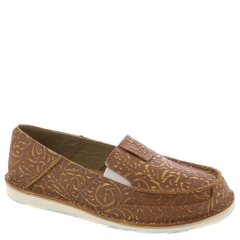 Ariat Women's Cruiser Blanket Embossed Slip on Moccasin Loafer Shoe Bronze 10046