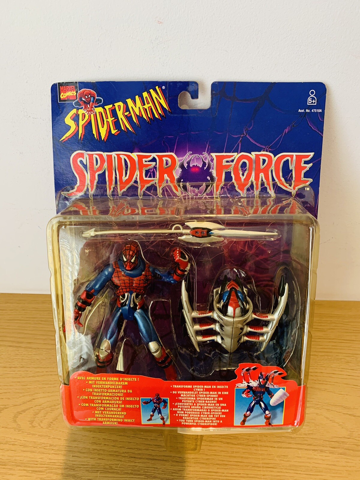 Marvel Spider-Man Transforming Cyber Space Force (1997) Toy Biz Figure w/ Insect