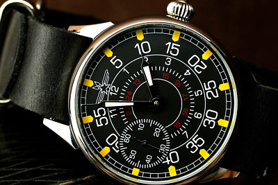Men's Watch Vintage 3602 Wings Wristwatch Mechanical Big Watch Soviet USSR