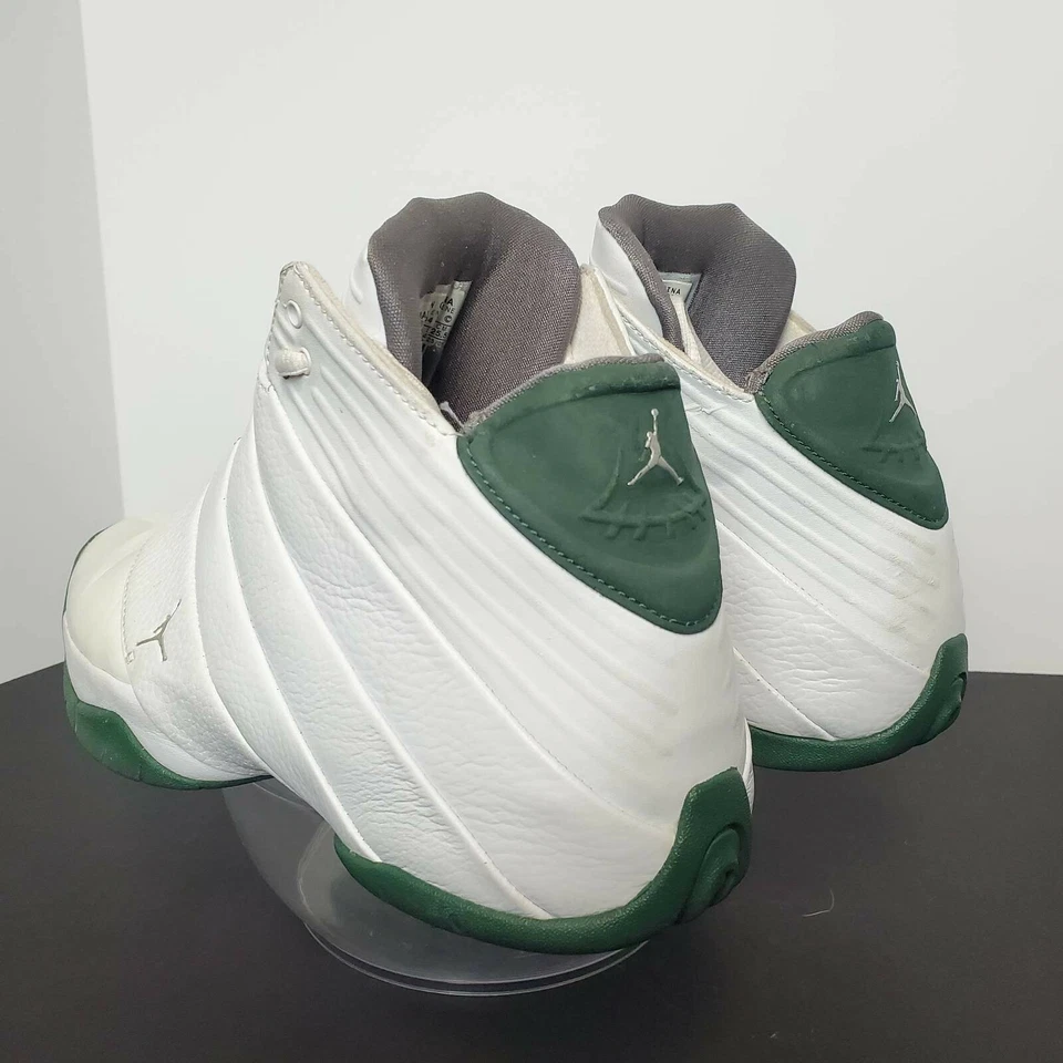 Zapatos de fútbol Air Jordan Mach 3 blanco verde 312493-104 2005 talla 7,5 M Foto 2 de 4