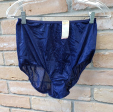 NEW VTG 70s Maidenform Navy Blue Granny Panties Sz 7 Cotton Gusset Lingerie NOS