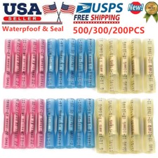 500/300x Heat Shrink Butt Connectors Waterproof Electrical Wire Marine Terminals