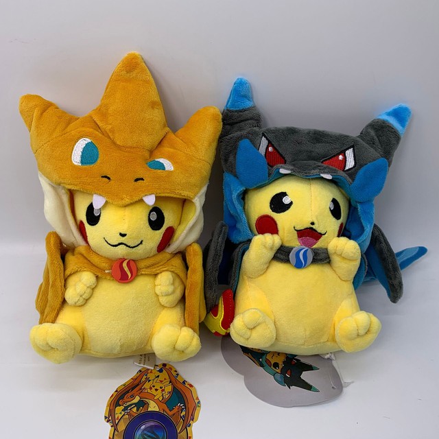 pikachu mega charizard x plush