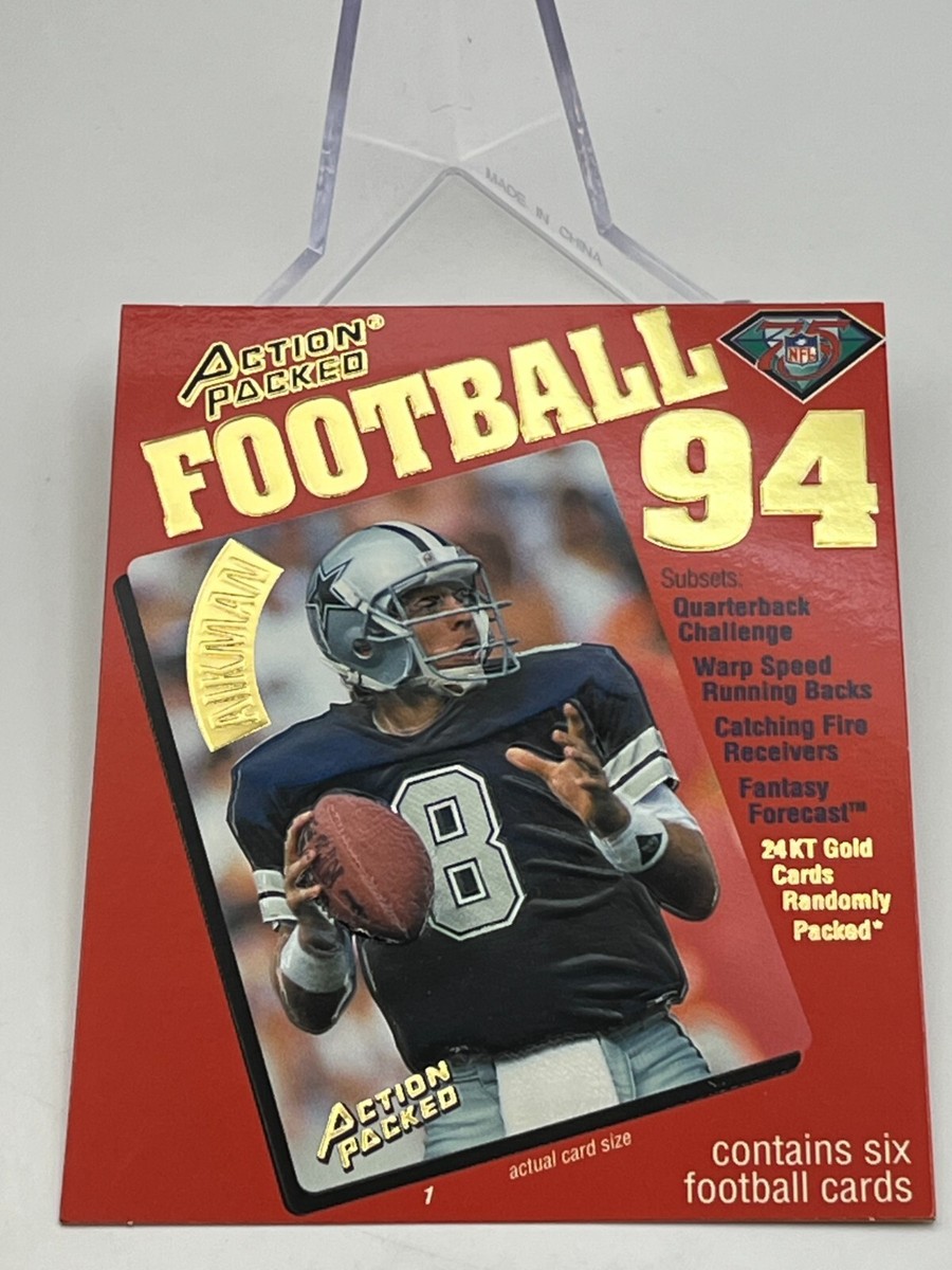 1994 Action Packed Football 24KT Gold Promo Jumbo Card #1 Troy