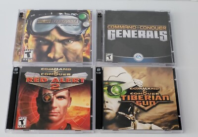 Vintage (Lot Of 4) PC Command & Conquer: Red Alert 2/Generals/Renegade/Tiberian