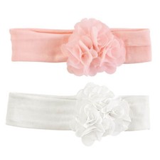 Mud Pie Chiffon Flower Pink or White Headband