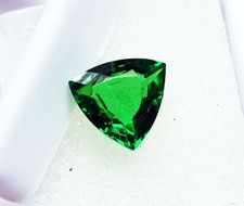 Natural Green Garnet 7.20 Ct Trillion Shape Loose Gemstone Certified