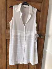 Roman Sleeveless Blouse Long Length Size 16 BNWT Ivory 