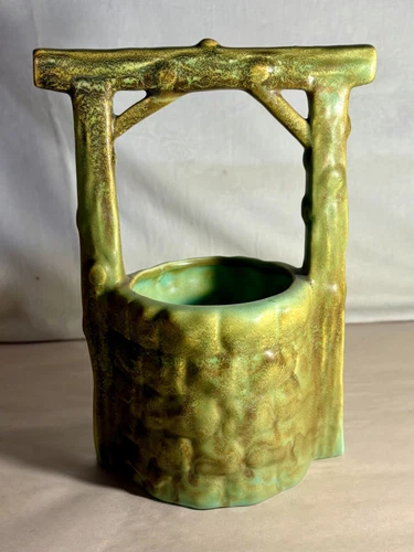Red Wing RumRill Art Pottery 9 1/4" Wishing Well Planter