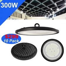 High Bay Led Shop Lights 300 Watt 10 Pack Warehouse Commercial Garage Industrial