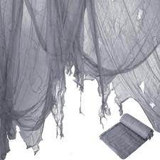 200x40 Inch Halloween Creepy Cloth Gray Spooky Gauze Fabric Decoration