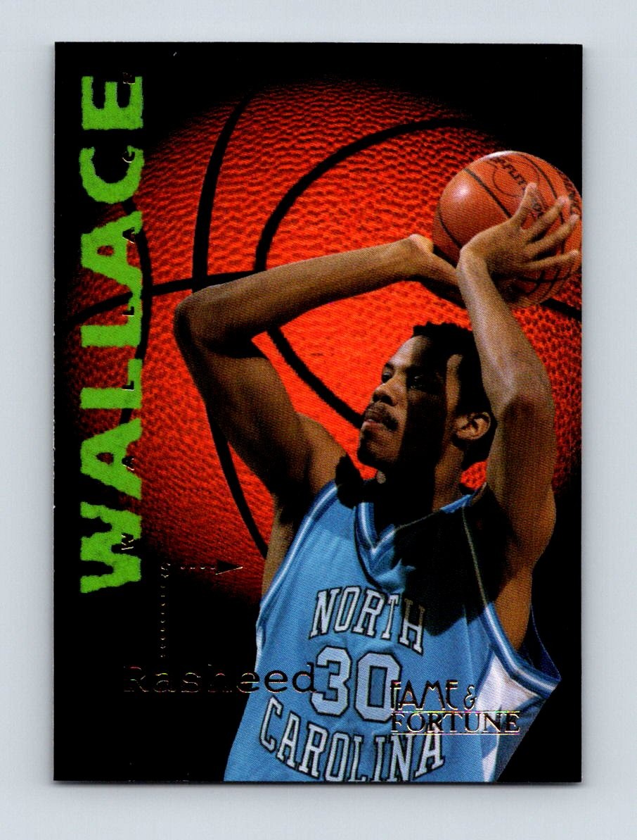 1995 Signature Rookies Fame and Fortune #45 Rasheed Wallace North Carolina