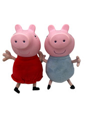Peppa Pig & George Pig Glow Friends Bundle Talking Light Up Head Plush Toy L10"