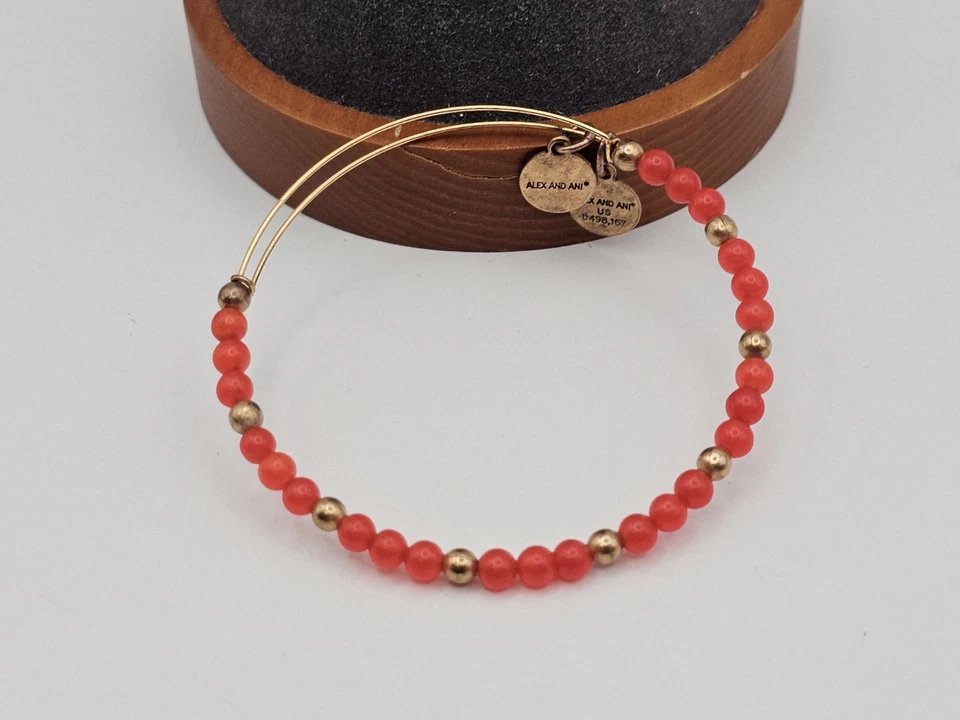 Brazalete Brazalete Alex & Ani "Rosey" Color Clásico Cuentas Dorado ✨️⭐️⭐️ Foto 3 de 4