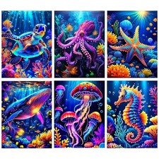 6 Pack Diamond Painting Kits for Adults, 5D DIY Diamond Art Kits for Beginners,