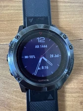 Garmin Fenix 5X Slate Gray Sapphire W/ Black Band 51 mm W/ Chargers And Bands