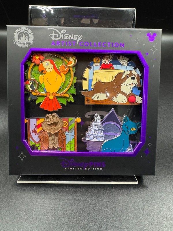 2026 Disney Parks Artist Collection Haunted Mansion Toad Tiki Room Rover Pin Set