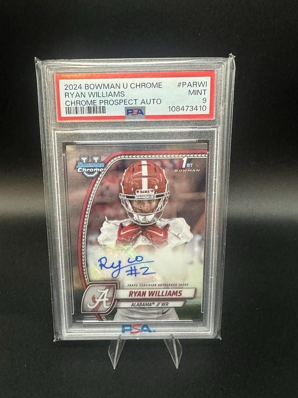 ToppsBowman Uni Chrome 2024 Ryan Williams Alabama Auto PSA 9 #PA-RWI 108473410