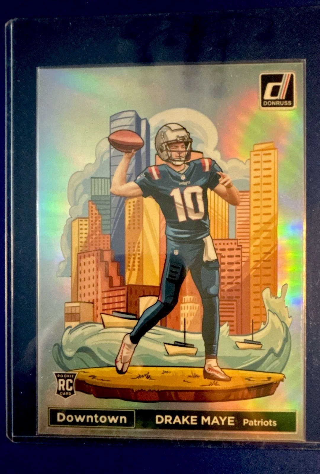 2024 Panini Donruss - Downtown! Drake Maye #13 Oversized (RC) In Top Loader