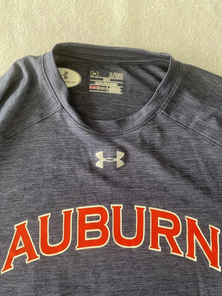 Auburn Tigers Shirt Adult X-Large War Eagle Under Armour Loose Fit Heat Gear # - Image 2 of 4